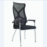 Chaise de bureau en maille Chaises de conférence ergonomiques Chaise de personnel de bureau avec jambe fixe