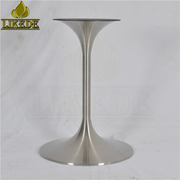 SS # Base de table en acier inoxydable 304 brossé, style trompette/tulipe, pour bar, café, salle à manger, bistrot, bière, conférence
