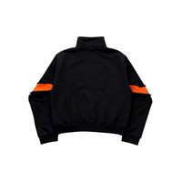 Streetwear transfrontalier style américain, fin, printemps, sans col, patchwork color-block, personnalisé, zippé, manches longues, polyester