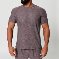 HONFIT personnalisé vente à chaud spandex polyester gym fitness t-shirts pour hommes col rond uni séchage rapide t-shirt de sport décontracté pour hommes