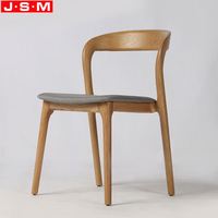 Bingkai kayu ek putih bantal furnitur rumah kayu restoran kursi makan punggung tinggi