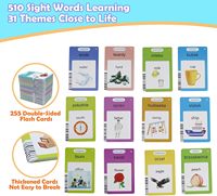 GY 510 Cartes Flash Parlantes en Peluche Anglais-Polish pour Enfants et Tout-Petits - Éducatives Sensorielles pour la Maternelle, Cadeau d'Anniversaire