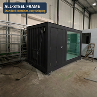 Conteneur maritime de 20 pieds personnalisé de haute qualité, design industriel extérieur, piscine intégrée avec système de filtration en verre