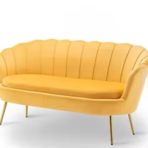 Luxuriöses Zweisitzer-Sofa-Set Neues Samt-Design mit Metallbeinen Bestseller Bequemer Kombinations-Esszimmerstuhl für Wohnzimmer - Product Image 2