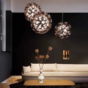 Luxury Nordic Creative Spherical Light Designer Glass Chandelier Dutch Chalice Trumpet Floral Pendant Chandeliers Pendant Lights - Product Image 5