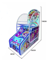 Jeu d'arcade de tir au basket-ball miniature pour enfants, en métal et plastique, fonctionne avec des pièces de monnaie, 1 joueur, 220V