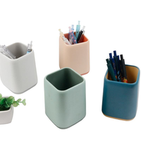 Porta Rotuladores de Color Mate Sólido para Exhibición en Mostradores de Tiendas, Capacidad para 5