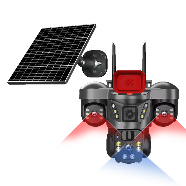 Wireless WiFi Outdoor Security Camera with AI Human Detection Waterproof Two-Way Audio App Control CCTV Camera with Solar Panel