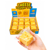 Weiches, Elastisches Käse-Quetschspielzeug aus TPR-Material mit Mehl-Füllung zur Stresslinderung und Angstabbau, Fidget-Spielzeug in Farbiger Verpackung