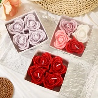 Bougie parfumée artisanale en forme de cœur, senteur rose, pour mariage, cadeau, fleurs, bougies parfumées personnalisées, vente en gros