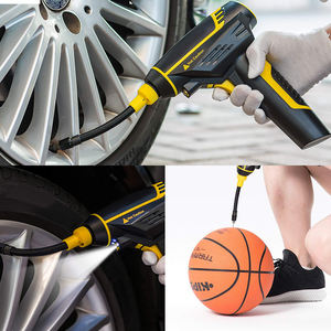 جبل ارتفاع ضغط مضخة هواء بقبضة مسدس مقياس ضاغط الهواء 150Psi دراجة مضخة كهربائية مضخة نافخ هواء الرقمية بالون نافخة - Product Image 5