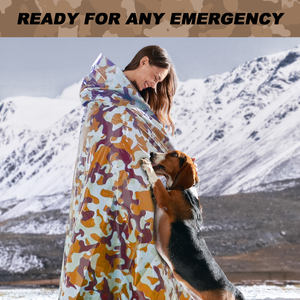 Logo personnalisé Feuille d'urgence légère Couverture thermique <span class=keywords><strong>à</strong></span> la mode Feuille de sauvetage portable pour les visites extérieures Étanche - Product Image 5