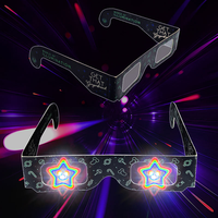 Lunettes de Diffraction Cœur à Monture Imprimée Couleur Personnalisée, Accessoires de Télescope, Protection Idéale pour les Yeux, Lunettes d'Éclipse Solaire