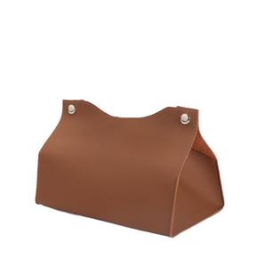 Boîte à mouchoirs simple en cuir noir, étanche, multifonctionnelle, pour rangement de voiture - Product Image 3