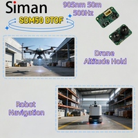 Módulo de Medición de Distancia Láser SDM50 con Interfaz UART TTL I2C de 3.3-5V para Robots Pequeños y Monitoreo de Seguridad