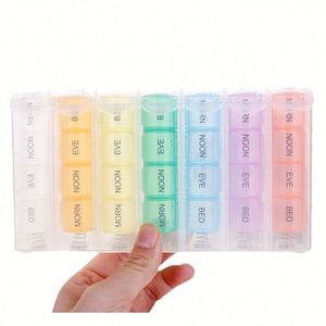 กล่องยา Athmedic 2025 เกรดอาหาร วัสดุพลาสติก PP แบบ 7 วัน 28 ช่อง สำหรับจัดเก็บยาในตู้ - Product Image 3