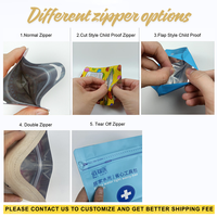 Sacs de sortie personnalisés imprimés résistants aux enfants pour dispensaires, sacs holographiques exotiques anti-odeurs, pochettes verticales de 1 lb 3,5 en Mylar