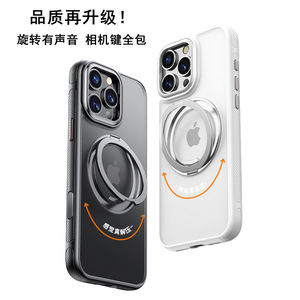Funda Magnética con Anillo para iPhone 18 Pro Max y iPhone 17, Carcasa de TPU con Soporte y Acabado Esmerilado, Negro, Blanco, Transparente - Product Image 2