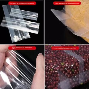Sac à soufflets latéraux en PE transparent, qualité alimentaire, pour nouilles, céréales, riz, <span class=keywords><strong>millet</strong></span>, conservation <span class=keywords><strong>de</strong></span> la fraîcheur, anti-humidité, scellé - Product Image 3