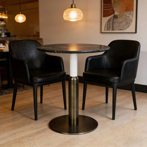Gamba per Tavolo Commerciale Resistente con <span class=keywords><strong>Base</strong></span> Rotonda, Finitura Color Canna di Fucile per Ristoranti - Product Image 5