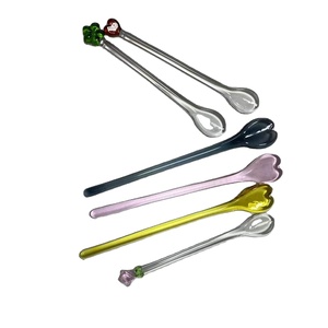 Mini cuillères à thé personnalisées, vente en gros, petites cuillères à café en verre pour le café, le sucre au Dessert, le gâteau glaces 1 pièce - Product Image 1