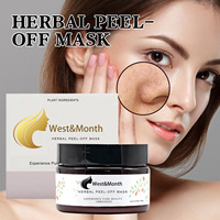 OEM ODM West & Month masque peel-off à base de plantes hydratant éclaircissant les points noirs éliminant les taches masque facial