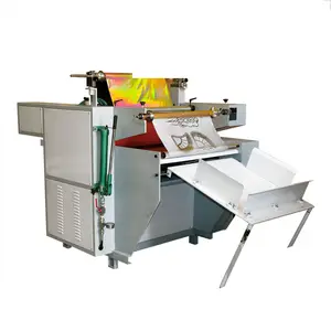 Metallic folie aufkleber breite 700mm semi automatische folie laminierung heißer stanzen maschine mit automatische feeder