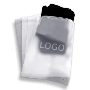 foldable biodegradable storage bag with zipper for cloth packing self seal plastic pack zipper lock bag