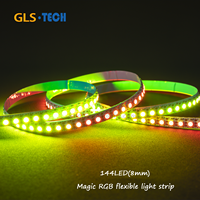 Bande LED adressable WS2812B 144 LED/m - 5V SMD3535 Ultra Fine, Lumière Pixel RGBIC Couleurs Rêves pour Rétroéclairage TV DIY et Décoration Gaming