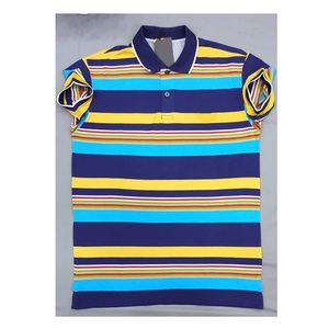 2023 nueva llegada personalizada 100% algodón manga corta a rayas para camiseta alta calidad cómoda tela de punto suave hombres rápido - Product Image 3