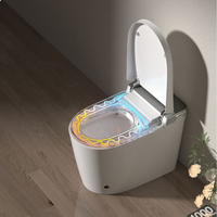 WC intelligent automatique monobloc avec télécommande pour salle de bain