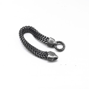 yunnique <b>Anchor</b> Chain <b>Bracelet</b> For <b>Men</b> Black Stainless Steel Retro Design Gift Jewelry - Product Image 3