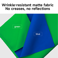 Support de toile de fond en mousseline pour écran vert 1,5*2m, 2*2m, 2,75*3,5m, panneau chroma key avec base en aluminium pour diffusion en direct, enregistrement vidéo et photo