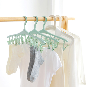 Windproof buckle 8 clips underwear and socks drying rack plastic hanger - Product Image 6