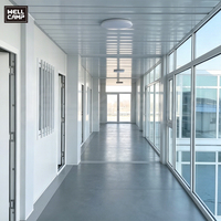 WELLCAMP - Edificio de Oficinas Modular de Instalación en 1 Hora, Oficina Comercial con Muro Cortina de Vidrio, Espacio de Trabajo Prefabricado, Directo de Fábrica