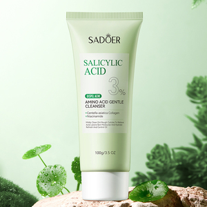 OEM SADOER Etiqueta Privada piel suave control de aceite limpieza lavado de cara ácido salicílico anti acné aminoácido <span class=keywords><strong>limpiador</strong></span> facial Suave - Product Image 6