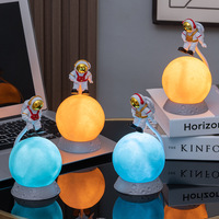Lampe de nuit astronaute, lampe lune, lampe Saturne, lampe d'ambiance, décoration astronaute, veilleuse