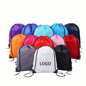 Custom Durable <b>Drawstring</b> <b>Backpacks</b> Silk Screen Printed Polyester Travel Bags for Promotions & Events - Product Image 1