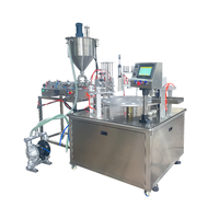 Machine de remplissage et de scellage automatique de liquides, 5-25 gobelets par minute, capacité de 100 ml, 220 V, pour crème glacée, jus, yaourt, eau pure
