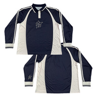 Maillot de football rétro à manches longues en gros, motif imprimé par sublimation, personnalisé, pour jeunes sportifs
