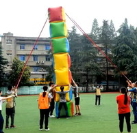 Activités de groupe de blocs empilés Jeux gonflables de team building Équipement de plein air