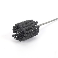 Brosse à billes pour tube de cylindre de polissage industriel personnalisé avec poils en carbure de silicium manche en métal pour rodage moteur sur carbure