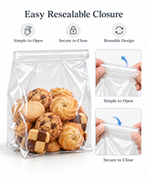 Sacs d'emballage refermables à fermeture éclair Snowflake Crisp pour biscuits, toffee, nougat, bonbons et snacks