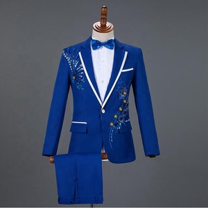 <span class=keywords><strong>Costume</strong></span> abito paillettes abito da scena coro abito da uomo cantante ospite abito maschio adulto - Product Image 1