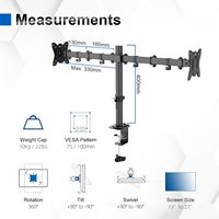Support de moniteur réglable double moniteur d'ordinateur support de bureau pour 2 moniteurs emballage de commande par correspondance