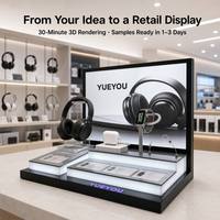 Support d'affichage en acrylique personnalisé pour écouteurs Bluetooth, livraison rapide, support pour casque en acrylique