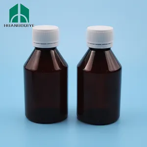 4 Oz Cough Syrup Amber Bottle For Liquid Medicine With CRC Cap And Tamper Proof Cap