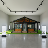 Maison conteneur élégante et contemporaine extensible 20 pieds, 2-3 chambres, salle de bain, bureau, structure en acier, panneaux en bois, couleurs personnalisables