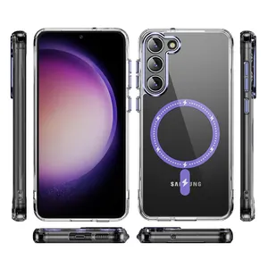 Wholesale S23 Clear Phone Cases Matte PP Transparent Shockproof Soft PC Cover With Magnetic Closure Bulk Product