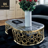 Table de café en marbre personnalisée pour café français, ensemble de tables en marbre pour bistro